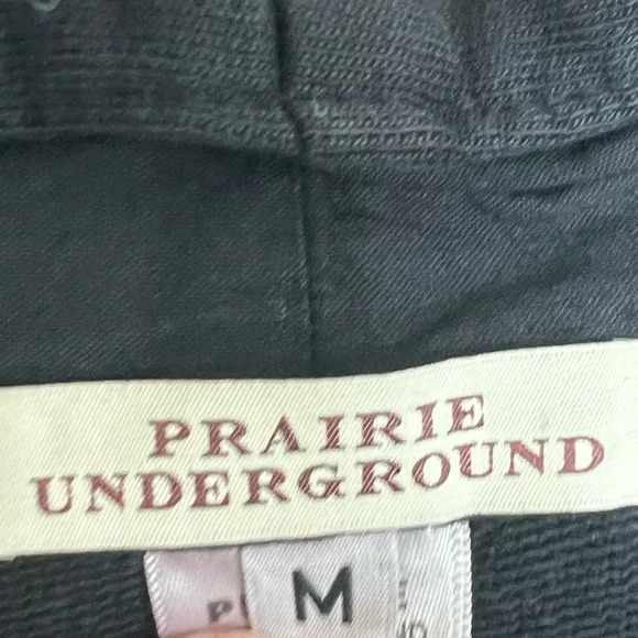 NWOT Prairie Underground Black Cotton Asymmetric Zip Mid Length Cloak Medium - Picture 5 of 14